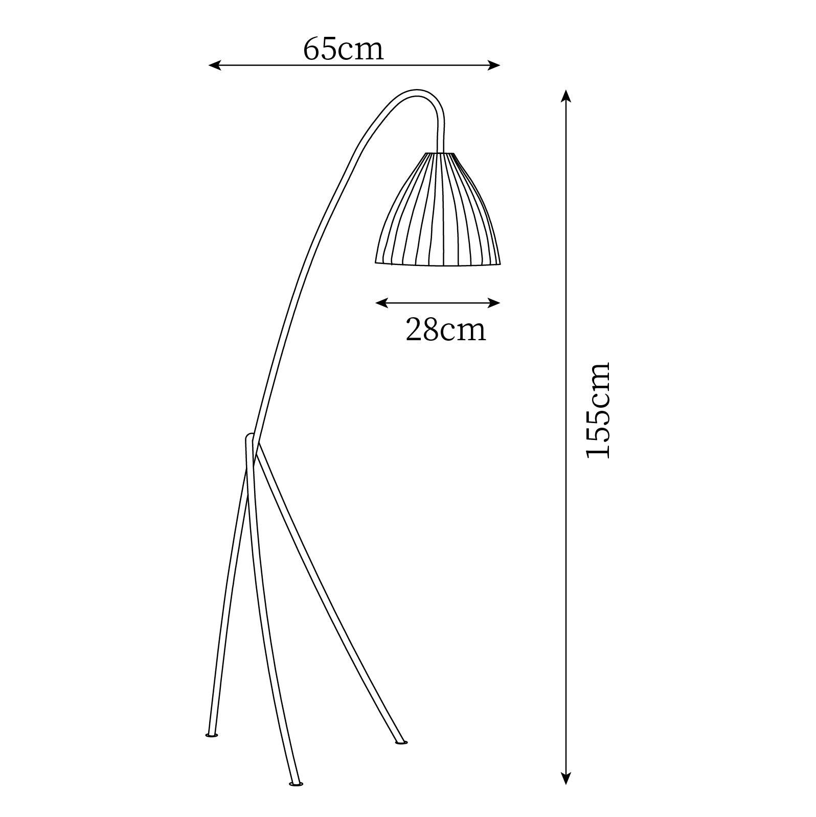 Lámpara de Pie Plisada Tove con Base Tripode – Diseño Elegante y Luz Cálida 5