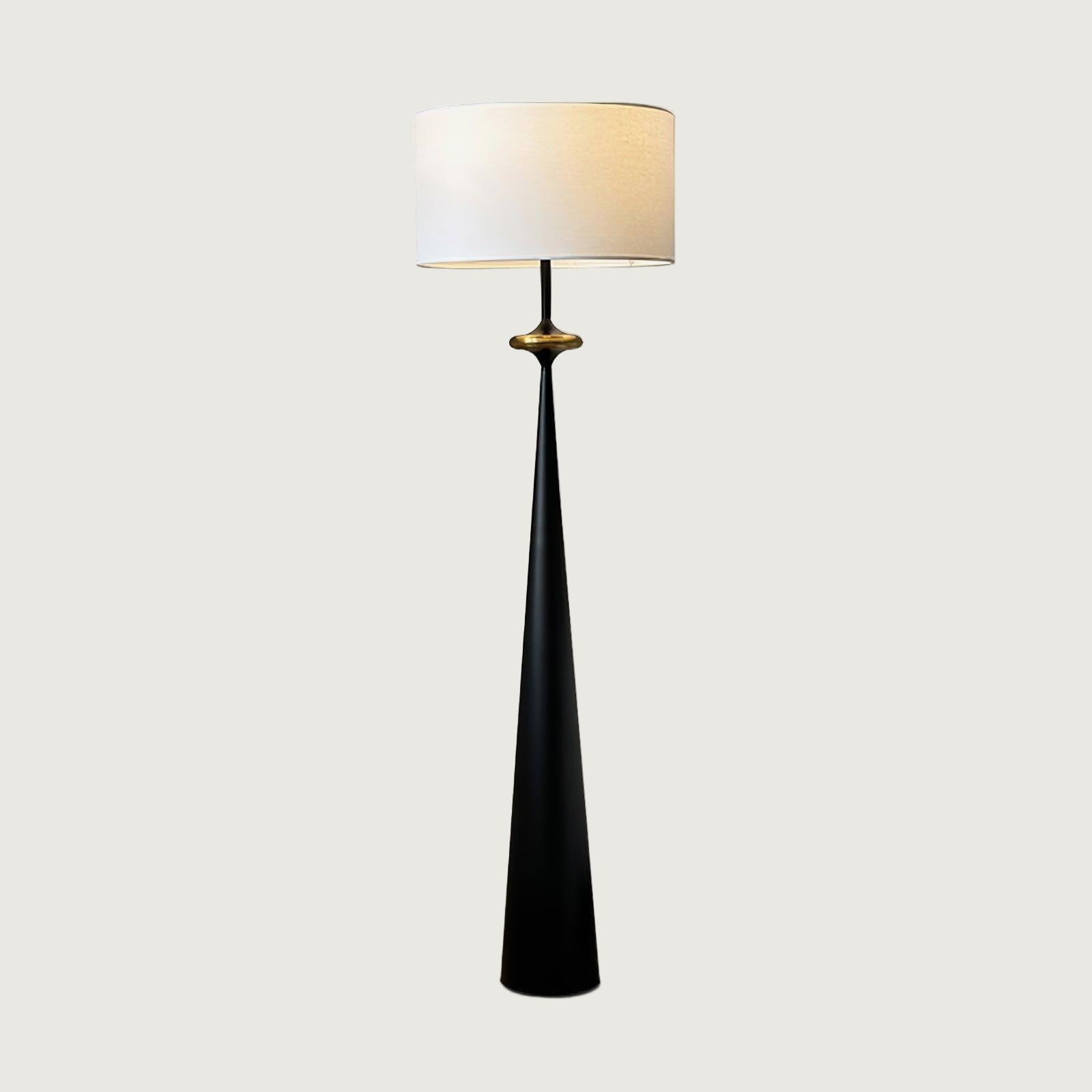Lámpara de Pie Putney con Pantalla de Tela y Acabado Vintage – Diseño Moderno y Elegante 1