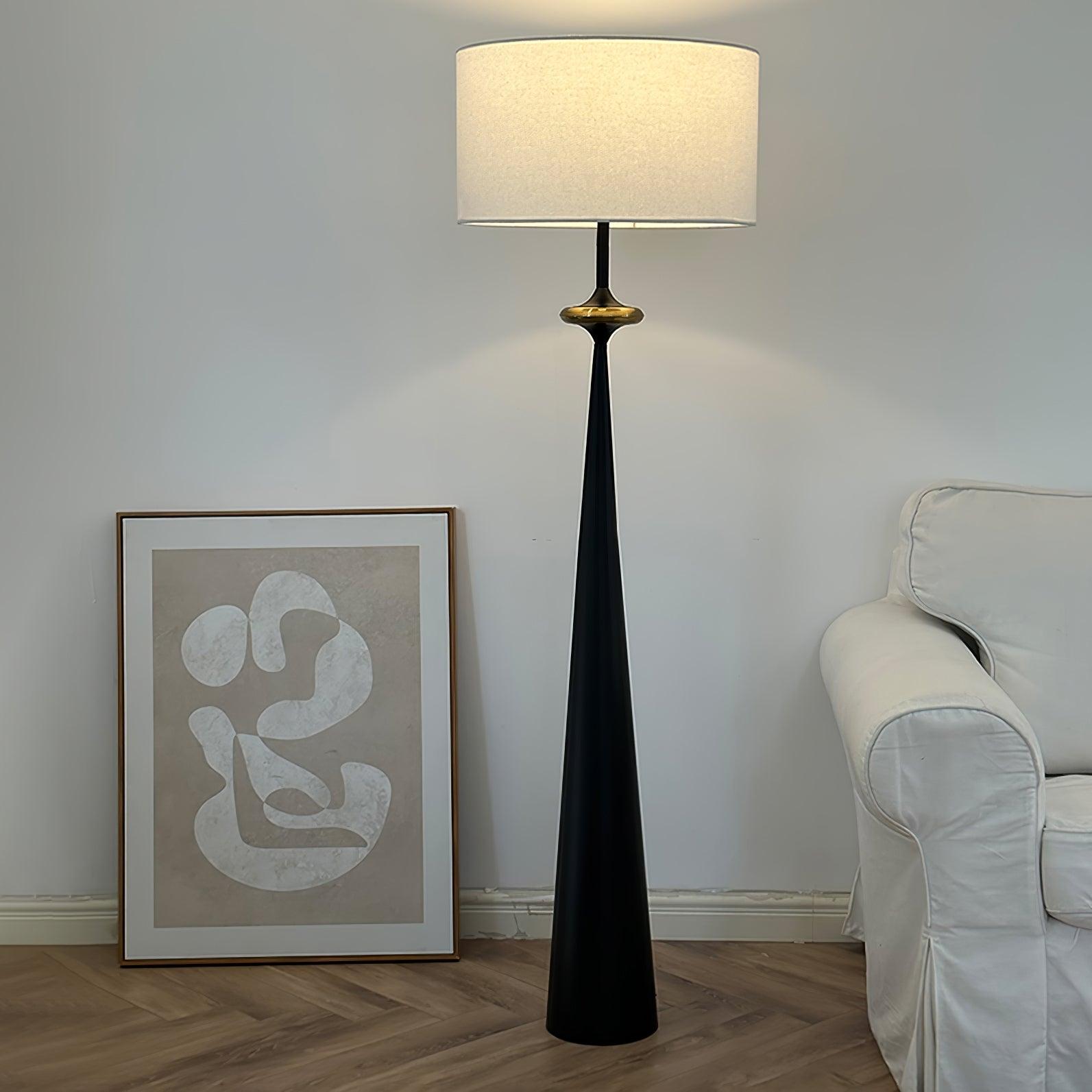 Lámpara de Pie Putney con Pantalla de Tela y Acabado Vintage – Diseño Moderno y Elegante 2