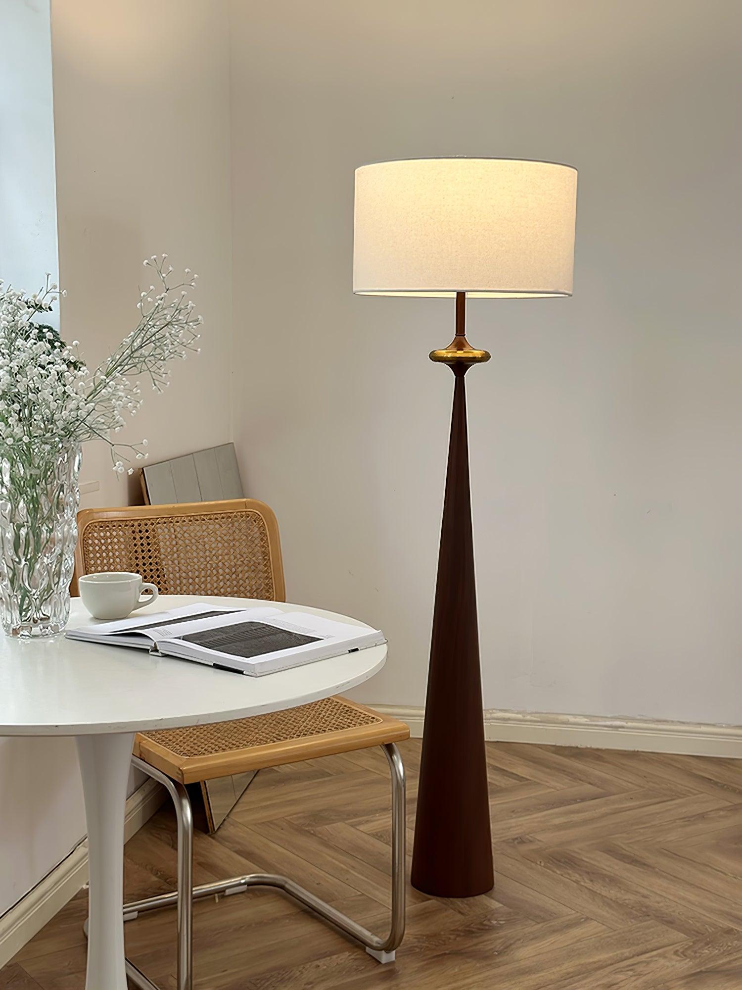 Lámpara de Pie Putney con Pantalla de Tela y Acabado Vintage – Diseño Moderno y Elegante 6