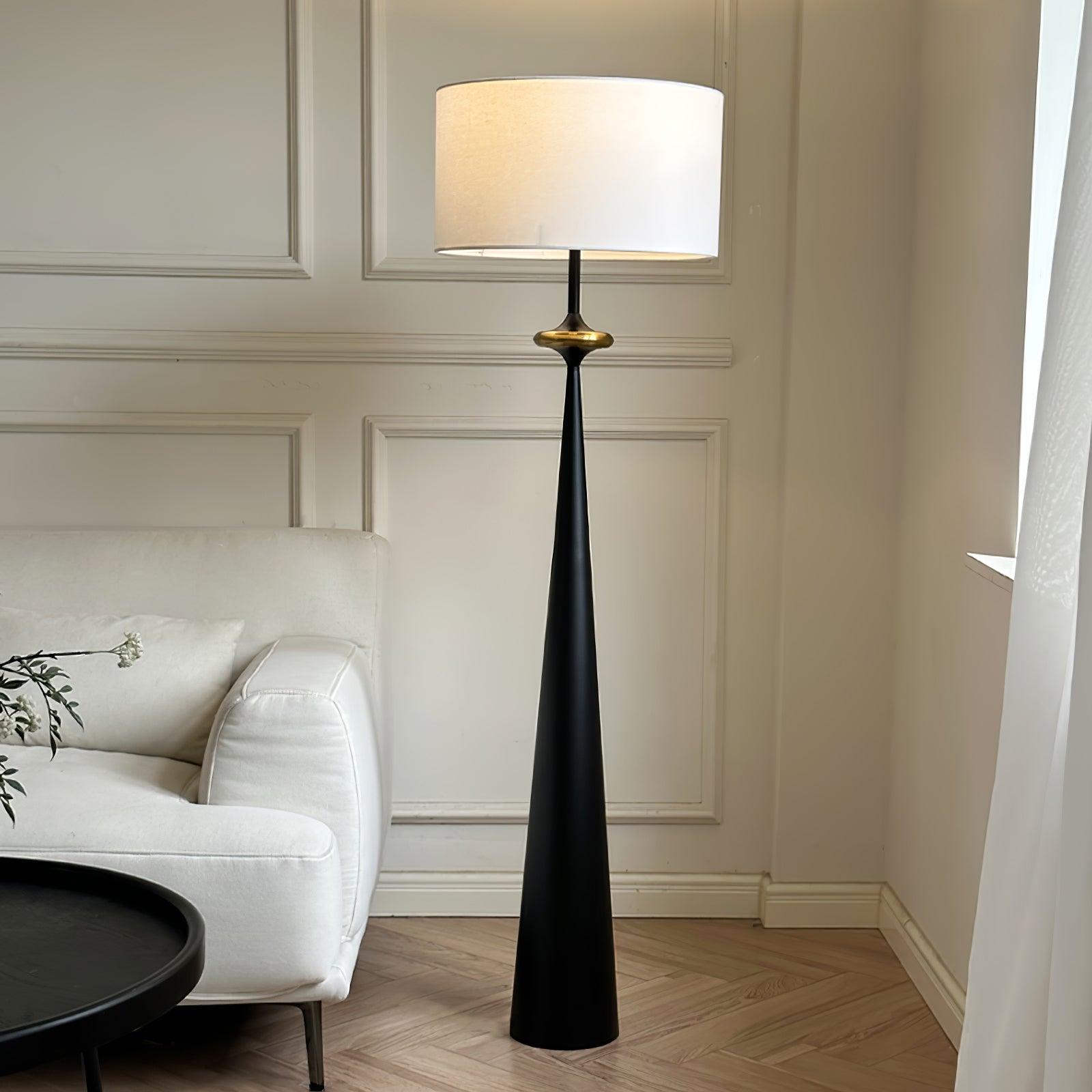 Lámpara de Pie Putney con Pantalla de Tela y Acabado Vintage – Diseño Moderno y Elegante 8
