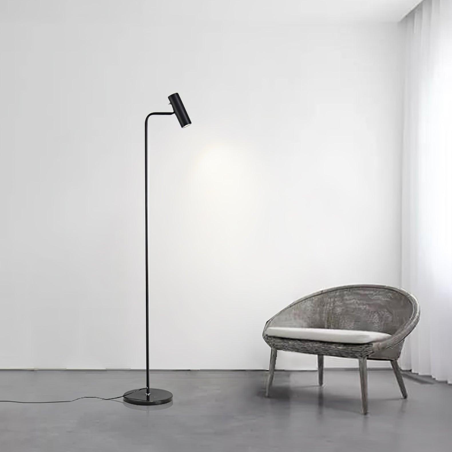 Lámpara de Pie Torris con Cabezal Ajustable y Luz LED de Tres Colores – Acabado en Latón Satinado 4