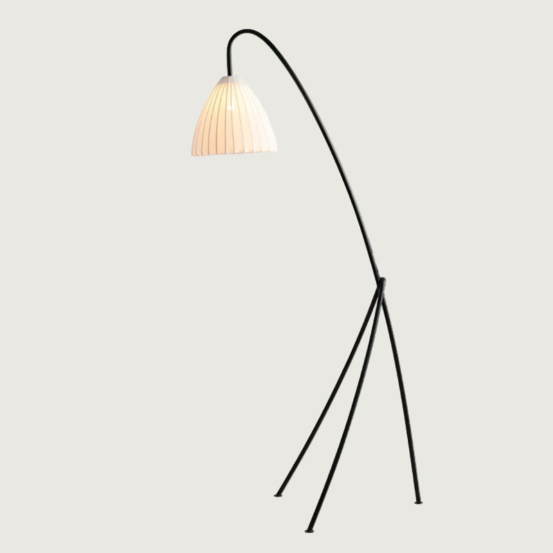 Lámpara de Pie Trípode Moderna Negra con Pantalla de Tela – Ideal para Sala y Dormitorio, Estilo Elegante y Funcional 0