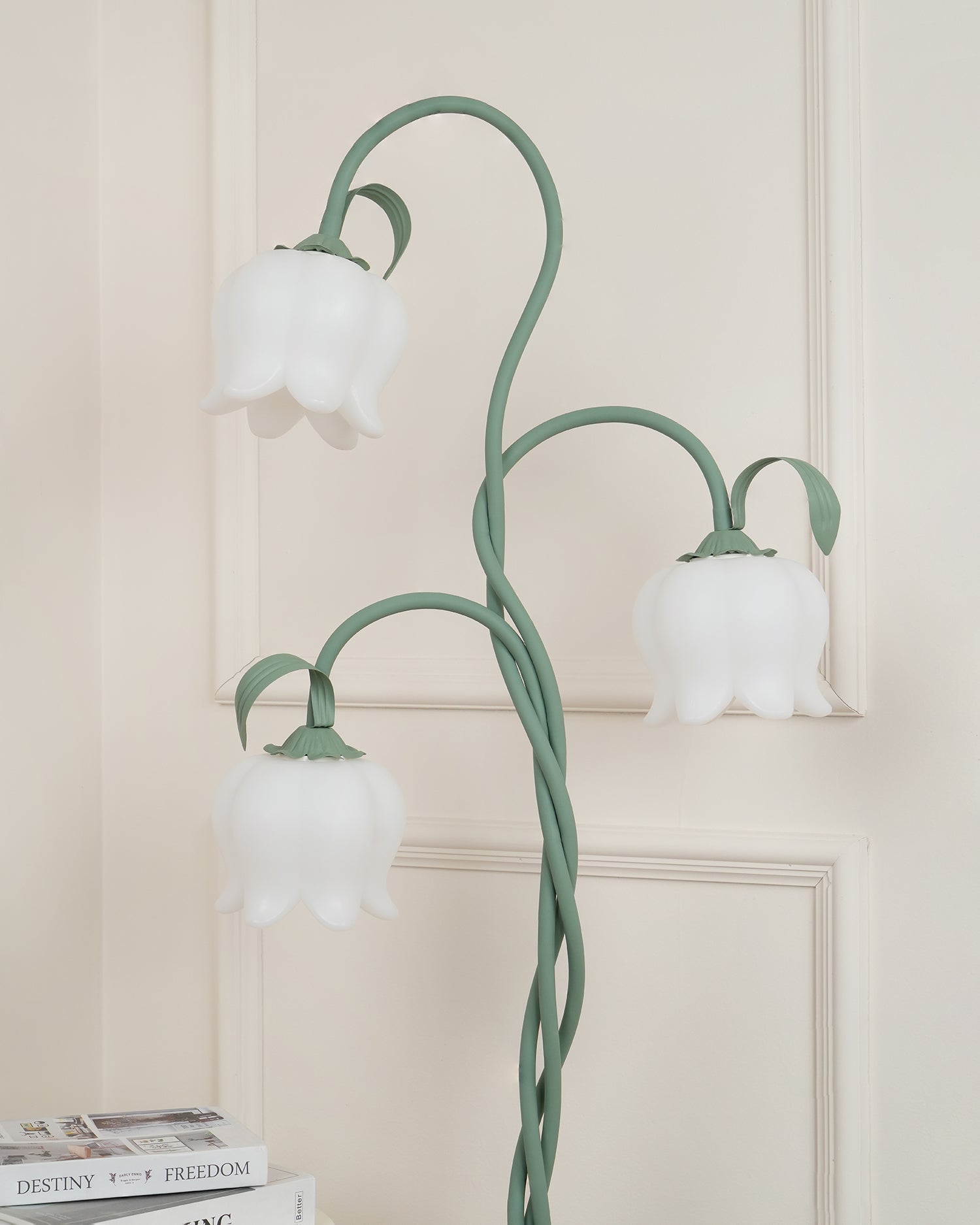 Lámpara de Pie Tulipán Flexible con Pantallas en Forma de Flor y Acabado Verde – Ideal para Salón y Decoración Moderna 7