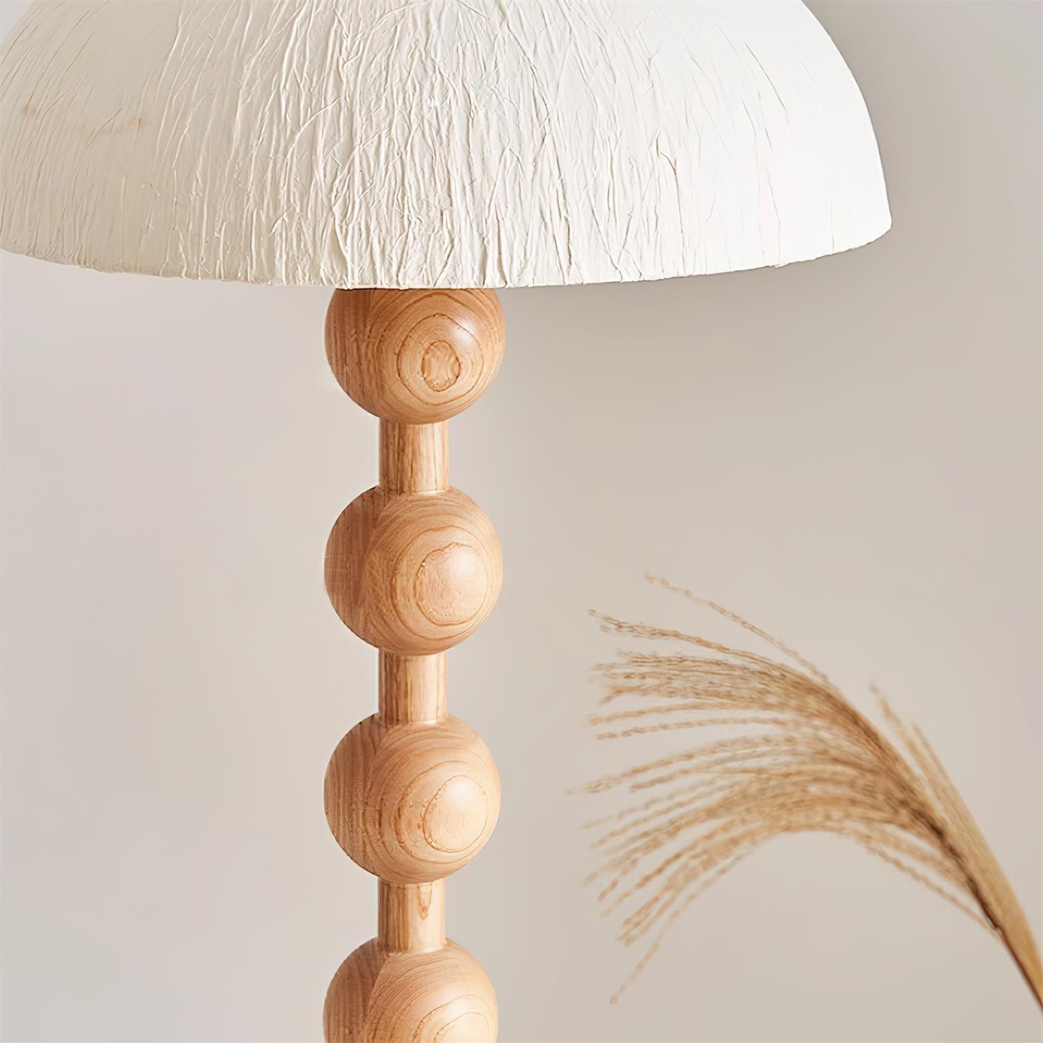 Lámpara de Pie con Diseño Escultural de Madera y Pantalla de Papel de Arroz – Ideal para Decoración Interior 8