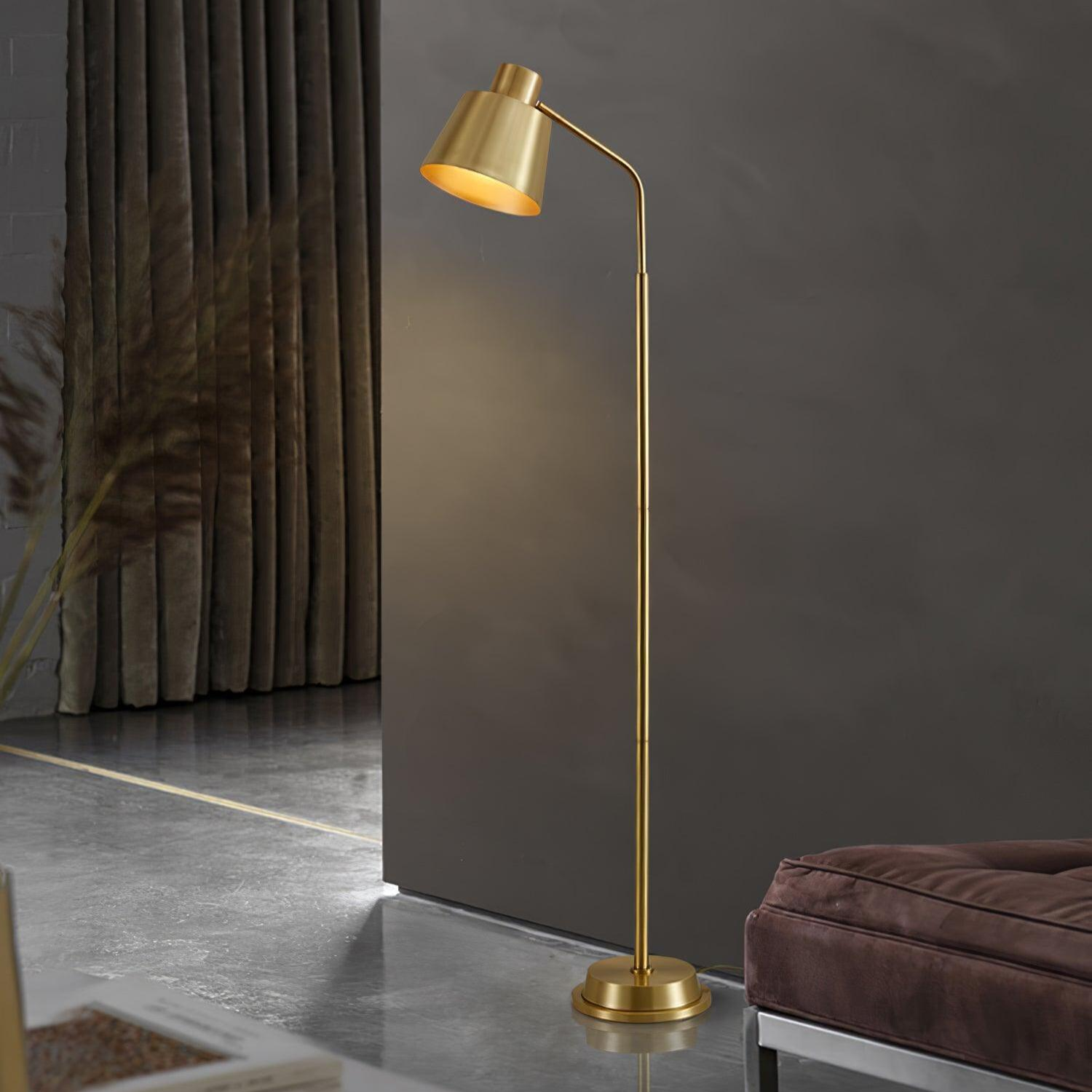 Lámpara de Pie de Bronce con Diseño Moderno y Elegante – Iluminación LED para Interiores 0