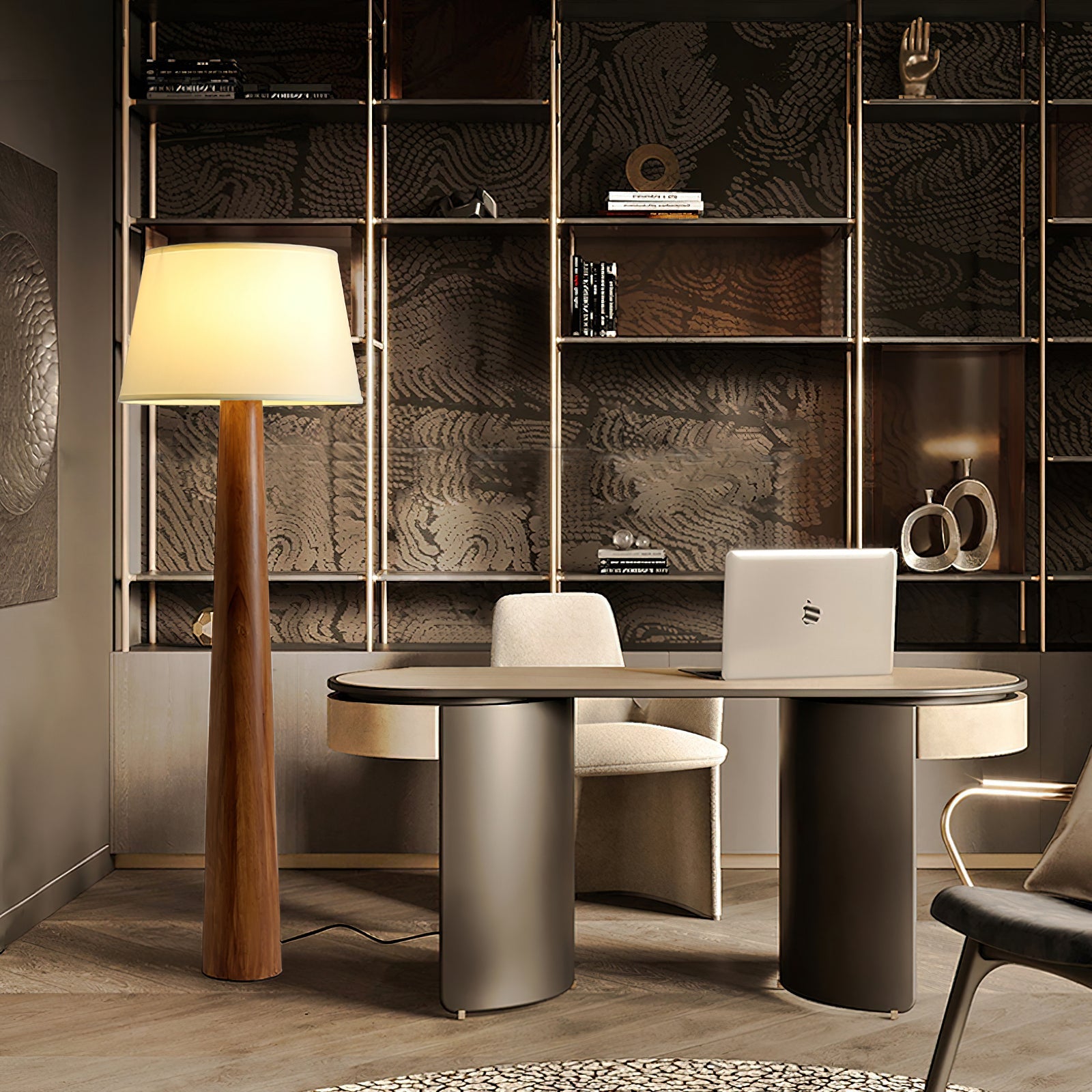 Lámpara de Pie de Madera Malva Minimalista para Salón – Iluminación Moderna y Acogedora 6