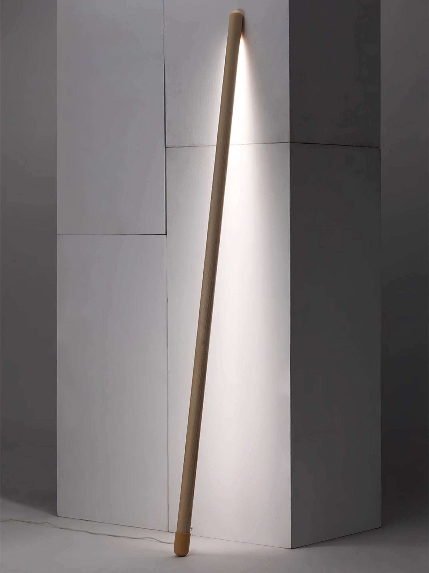 Lámpara de Pie de Madera con Luz LED Integrada y Diseño Moderno para Salón - Elegante y Funcional 8