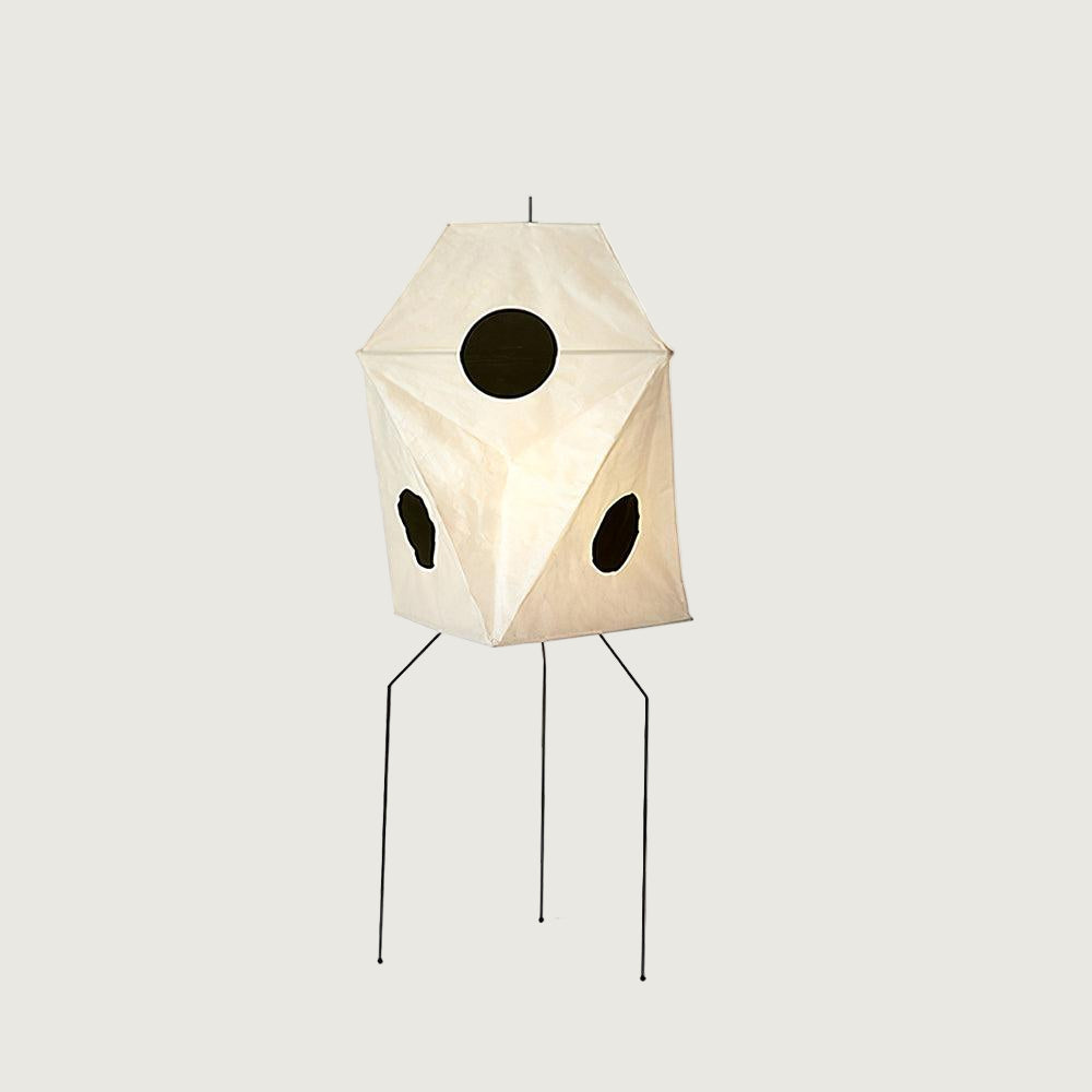 Lámpara de Pie de Papel Japonés con Cuerpo Metálico – Diseño Elegante y Tranquilo 1