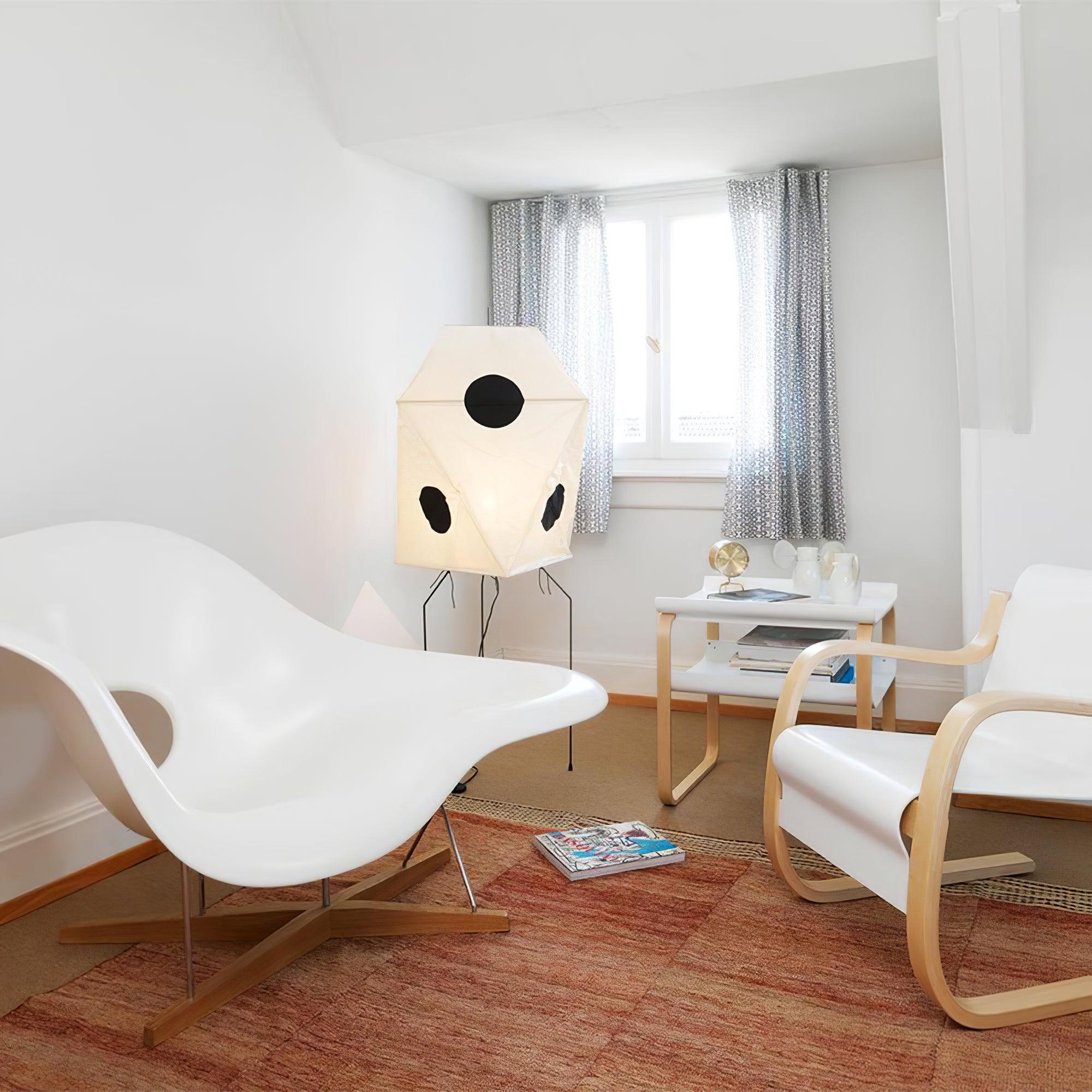Lámpara de Pie de Papel Japonés con Cuerpo Metálico – Diseño Elegante y Tranquilo 4