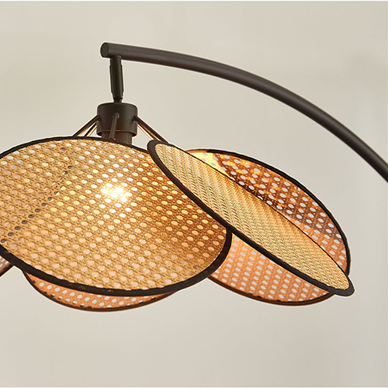 Lámpara de Pie de Ratan Moderna con Luz Cálida – Iluminación Elegante para Salón y Hogar, Diámetro 70 cm, Altura 180 cm 7