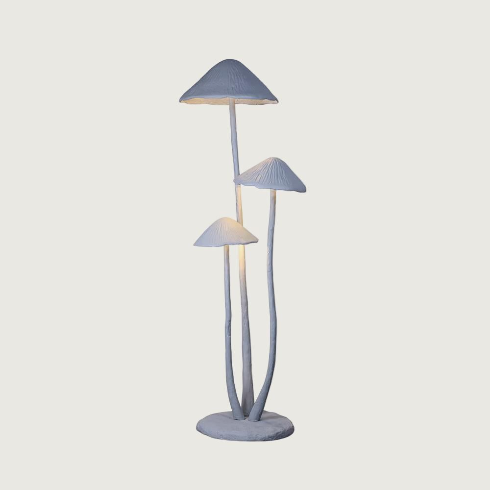 Lámpara de Suelo Escultura de Hongo LED para Salón – Diseño Natural en Gris, Verde y Blanco, Altura 186cm 0