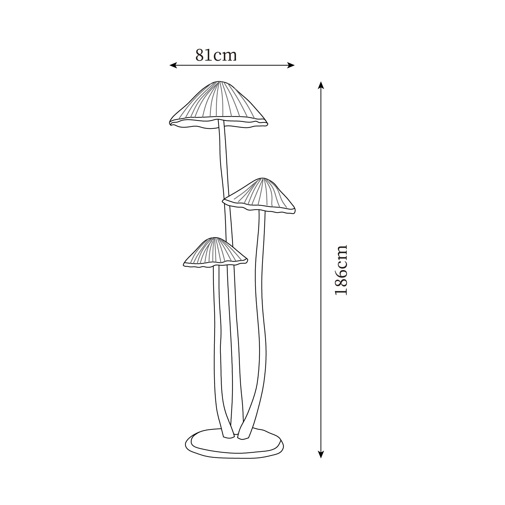 Lámpara de Suelo Escultura de Hongo LED para Salón – Diseño Natural en Gris, Verde y Blanco, Altura 186cm 4