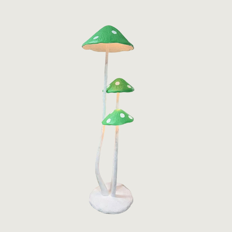 Lámpara de Suelo Escultura de Hongo LED para Salón – Diseño Natural en Gris, Verde y Blanco, Altura 186cm 9