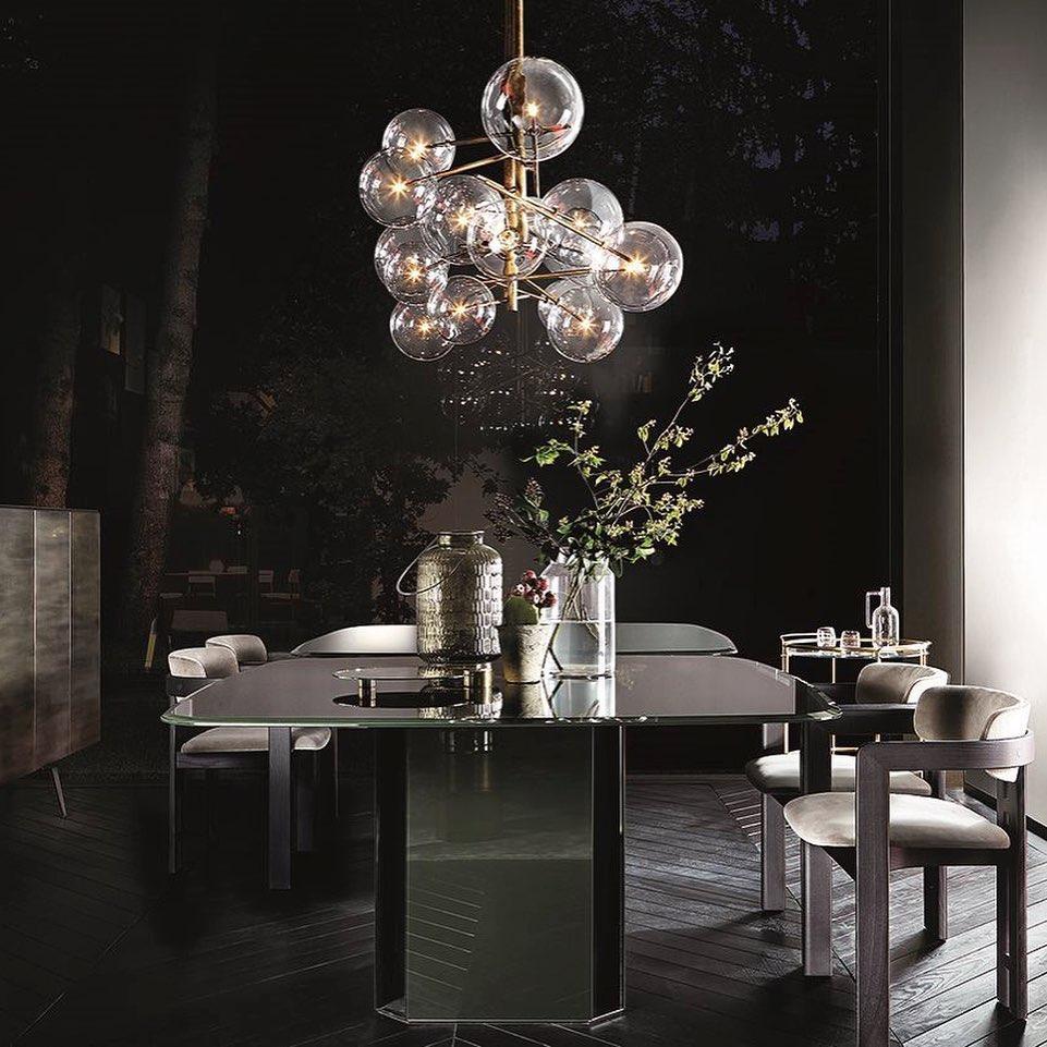 Lámpara de Suspensión Bolle con Esferas de Cristal y Luz LED – Personalizable en Altura 8