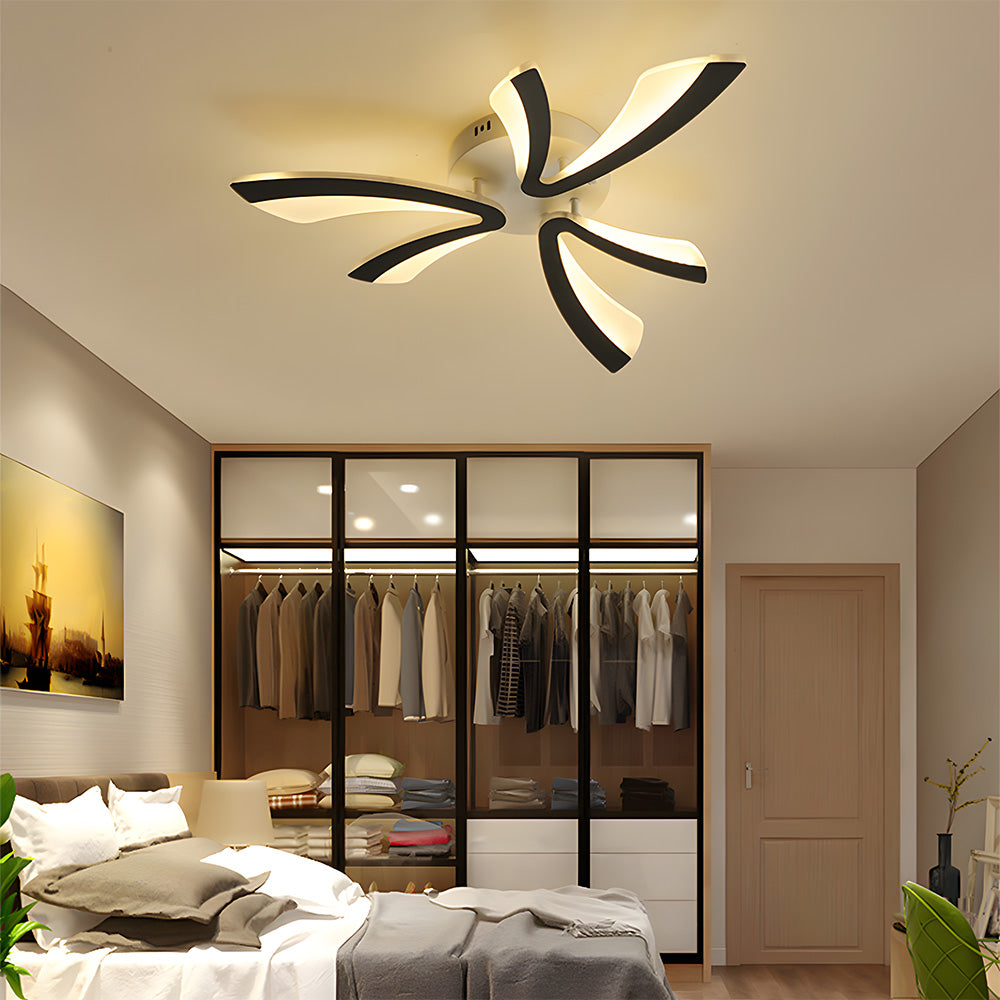 Lámpara de Techo Acrílica en Diseño de Pétalos para Sala de Estar – Iluminación Moderna y Elegante 0