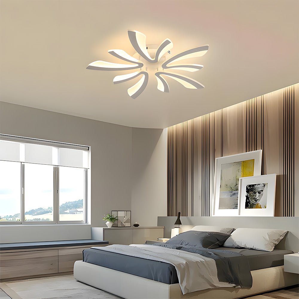 Lámpara de Techo Acrílica en Diseño de Pétalos para Sala de Estar – Iluminación Moderna y Elegante 14