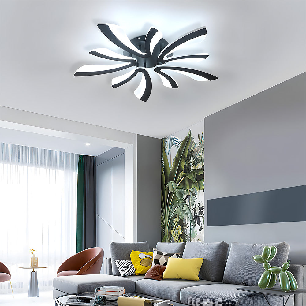 Lámpara de Techo Acrílica en Diseño de Pétalos para Sala de Estar – Iluminación Moderna y Elegante 5