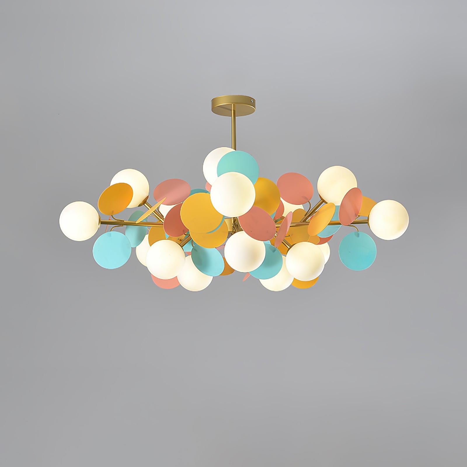 Lámpara de Techo Estilo Árbol Off White con 8-15 Luces, Diseño Geométrico y Botánico, Ideal para Iluminación Moderna y Ambiental 11