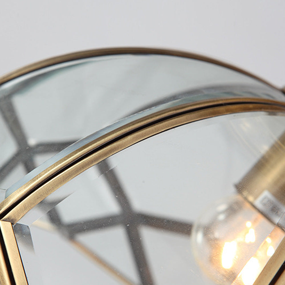 Lámpara de Techo Geométrica de Cobre Vintage para Pasillo – Diseño Único y Acabado Cálido 5