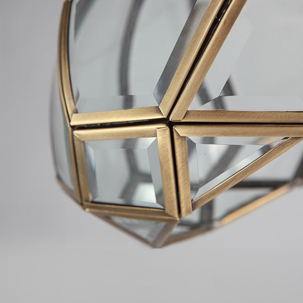 Lámpara de Techo Geométrica de Cobre Vintage para Pasillo – Diseño Único y Acabado Cálido 8