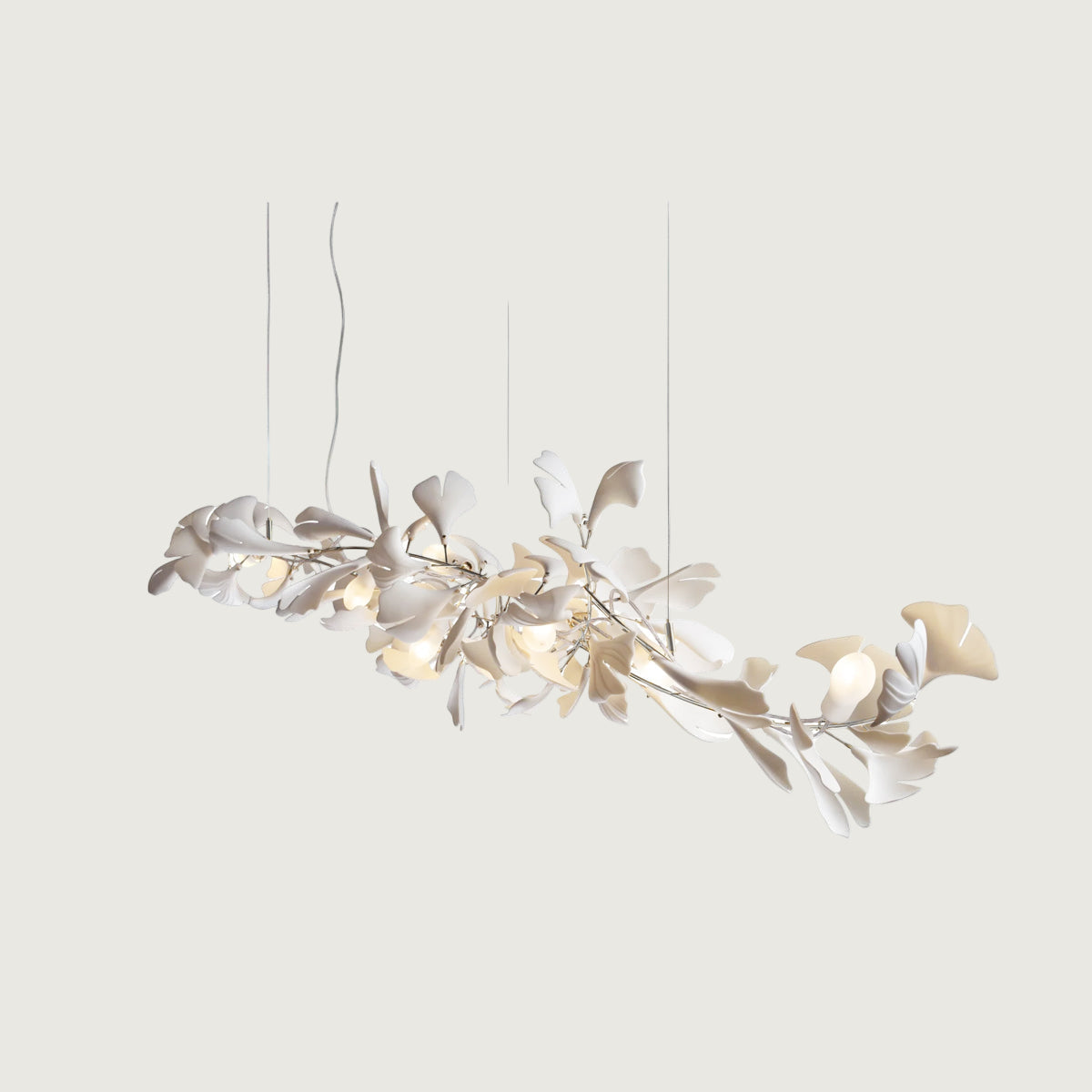 Lámpara de Techo Ginkgo de Porcelana con Diseño de Hojas – Variedad de Colores y Tamaños 10