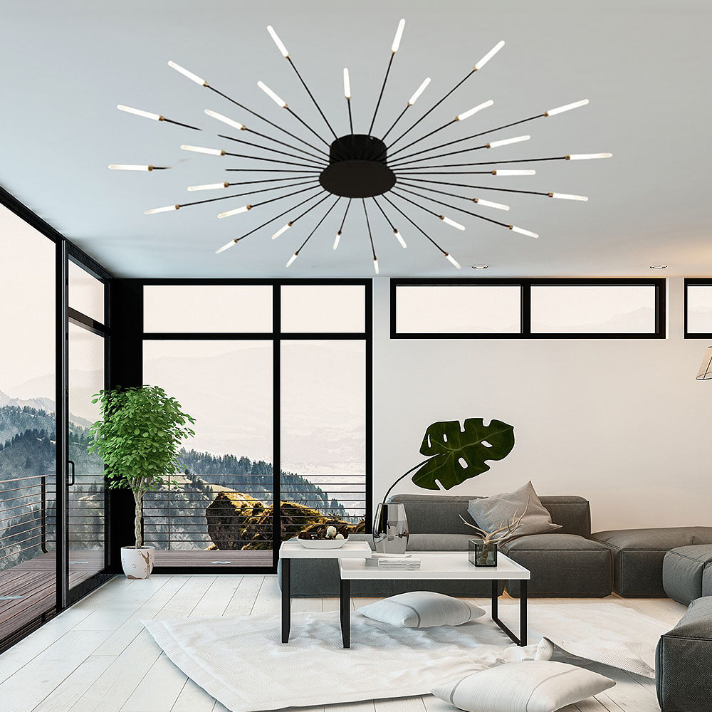Lámpara de Techo LED Creativa de Múltiples Cabezas para Dormitorio - Iluminación Moderna y Eficiente en Hierro 14