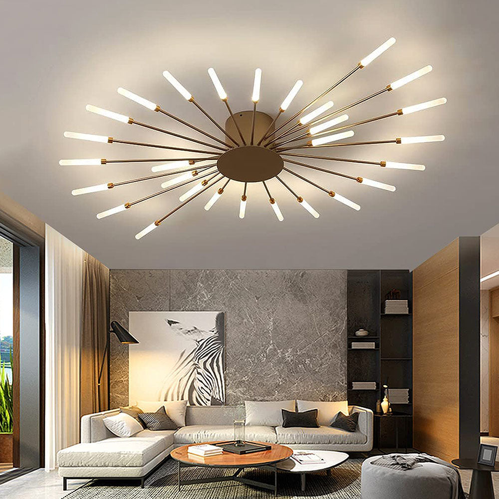 Lámpara de Techo LED Creativa de Múltiples Cabezas para Dormitorio - Iluminación Moderna y Eficiente en Hierro 9