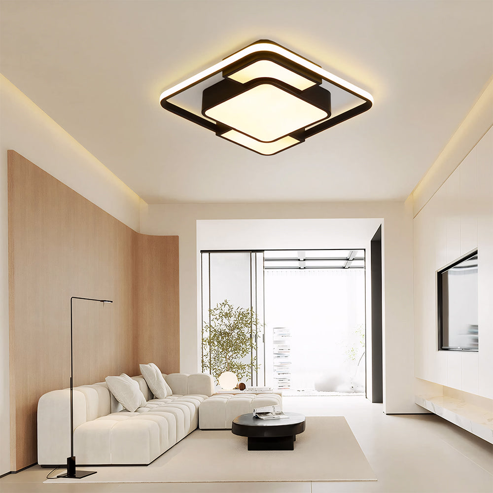 Lámpara de Techo LED Cuadrada Empotrada, Eficiencia Energética para Sala de Estar y Dormitorio, 36W-120W 2