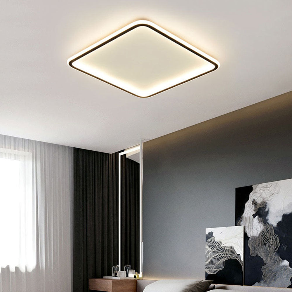 Lámpara de Techo LED Cuadrada Geométrica para Dormitorio - Diseño Moderno y Eficiente 4