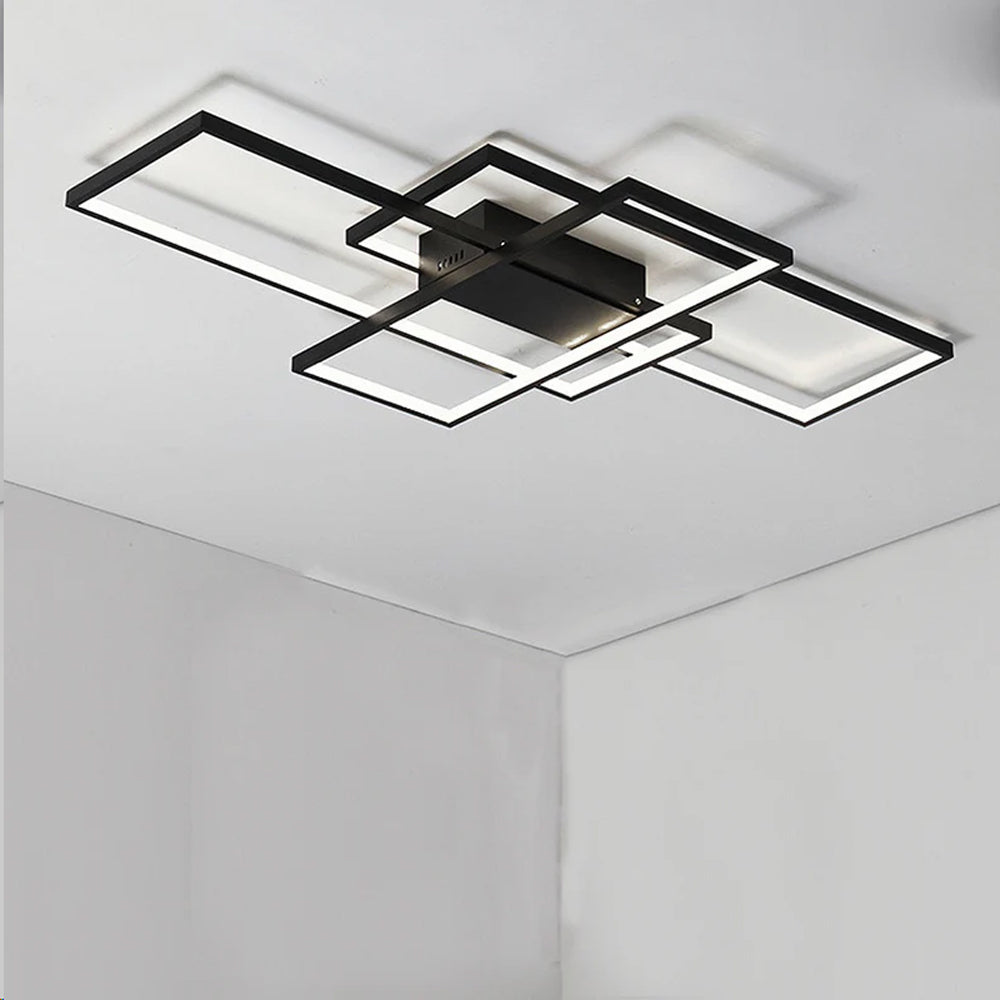 Lámpara de Techo LED Geométrica Moderna de Aluminio para Salón 0