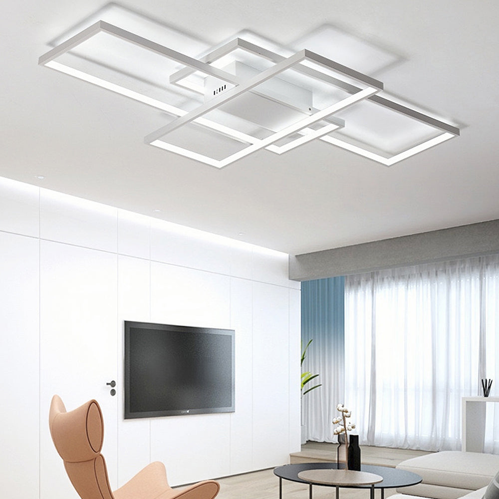 Lámpara de Techo LED Geométrica Moderna de Aluminio para Salón 10