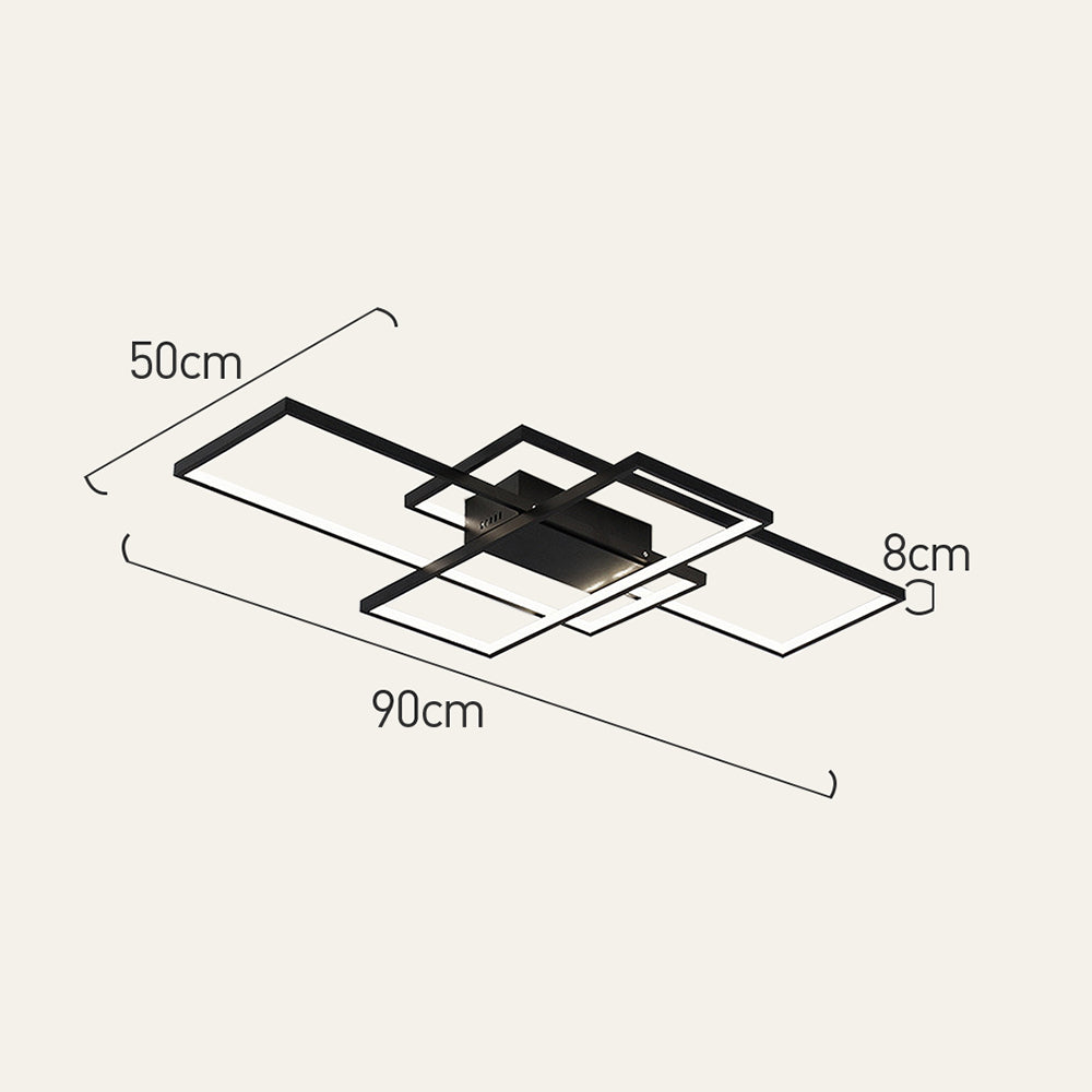 Lámpara de Techo LED Geométrica Moderna de Aluminio para Salón 7