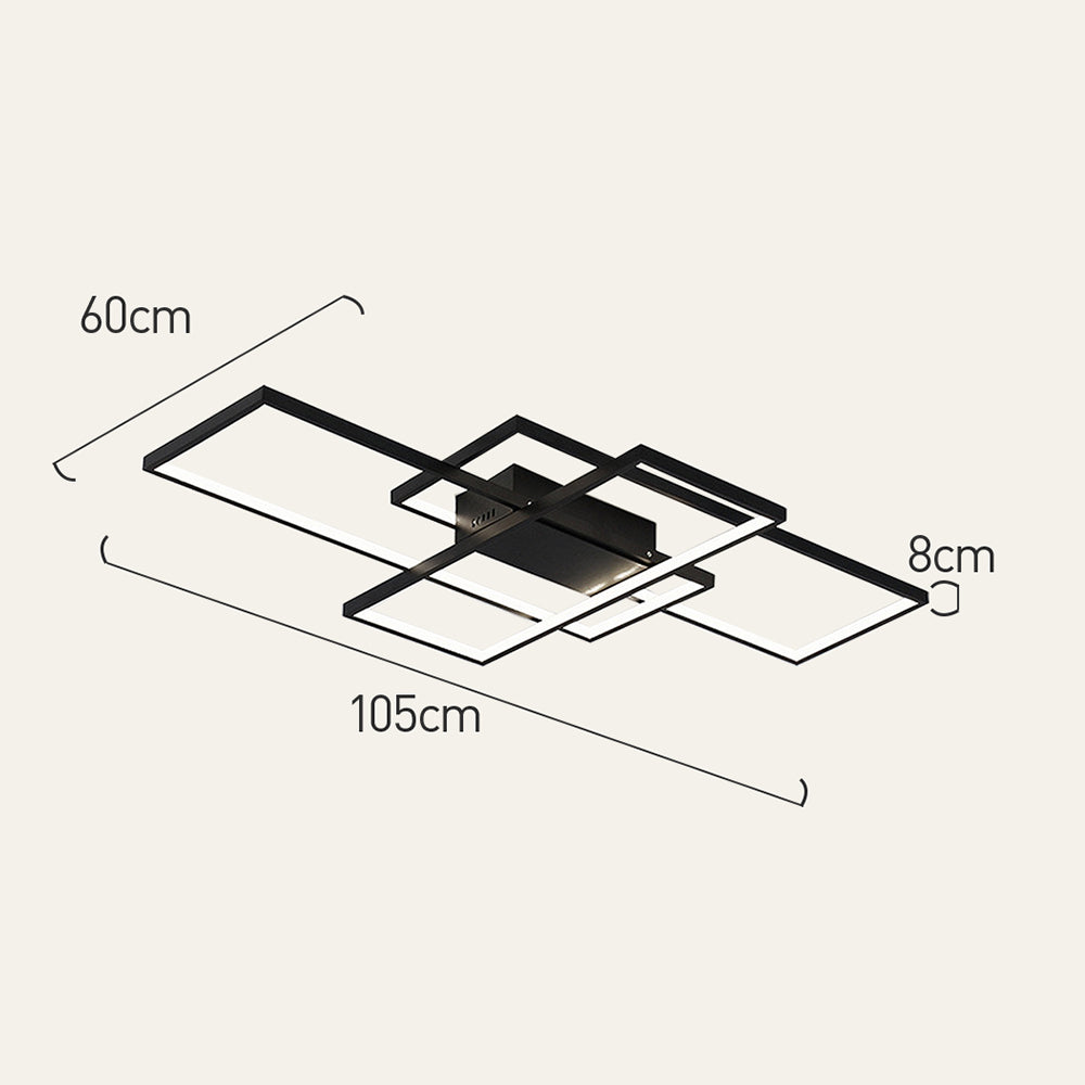 Lámpara de Techo LED Geométrica Moderna de Aluminio para Salón 8