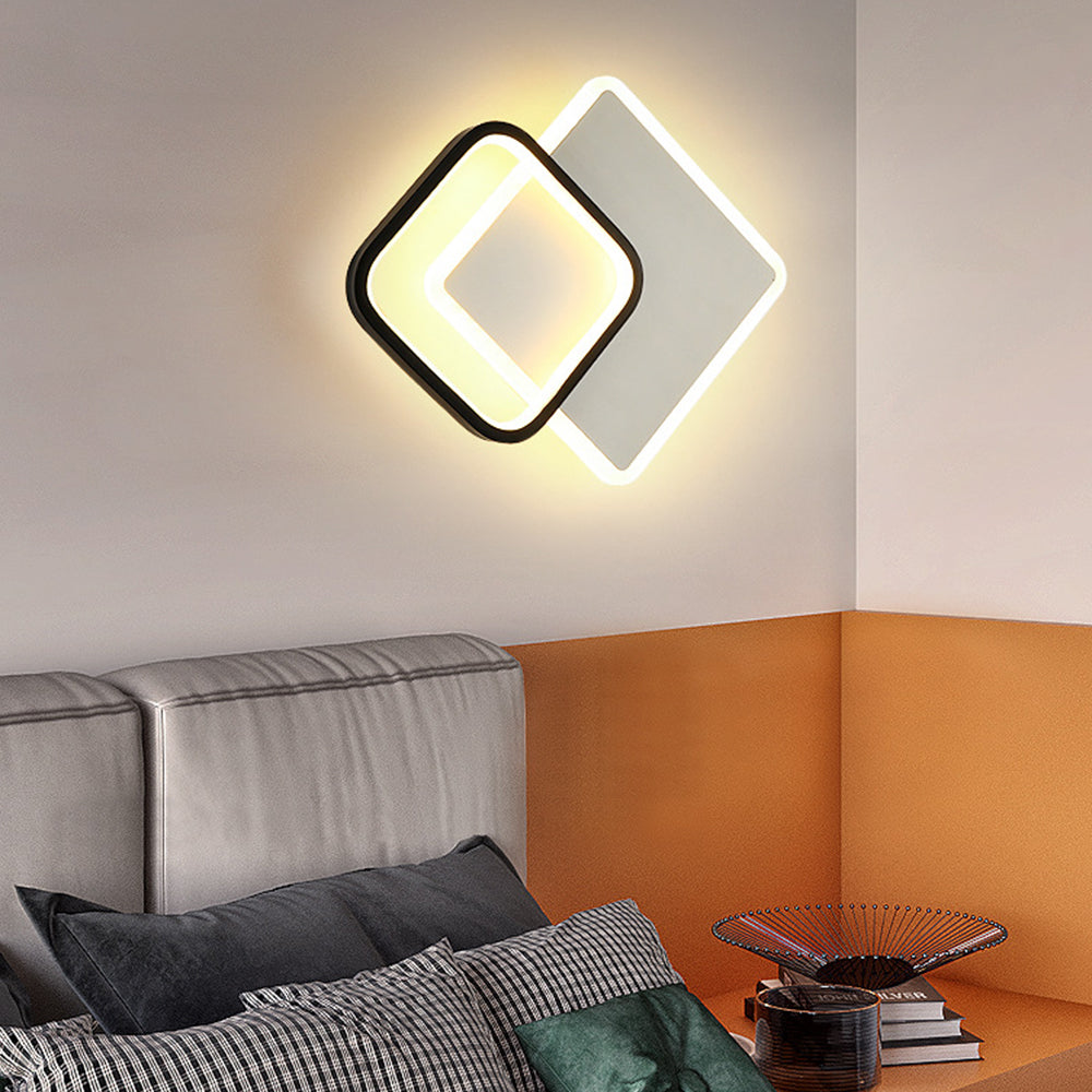 Lámpara de Techo LED Geométrica Moderna de Hierro Negro para Sala de Estar 2