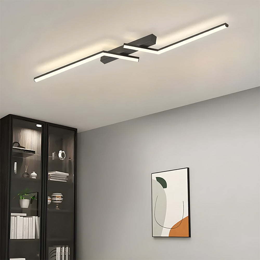 Lámpara de Techo LED Minimalista Moderna de Tira Larga para Interiores 2
