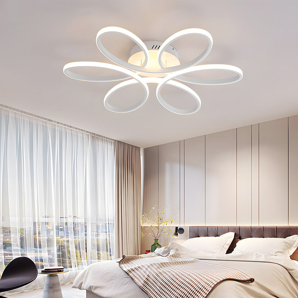 Lámpara de Techo LED Minimalista de Metal en Forma de Pétalo para Salón 13