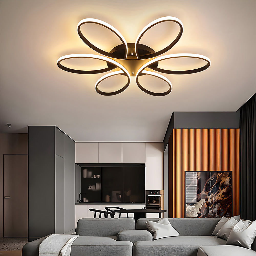 Lámpara de Techo LED Minimalista de Metal en Forma de Pétalo para Salón 3