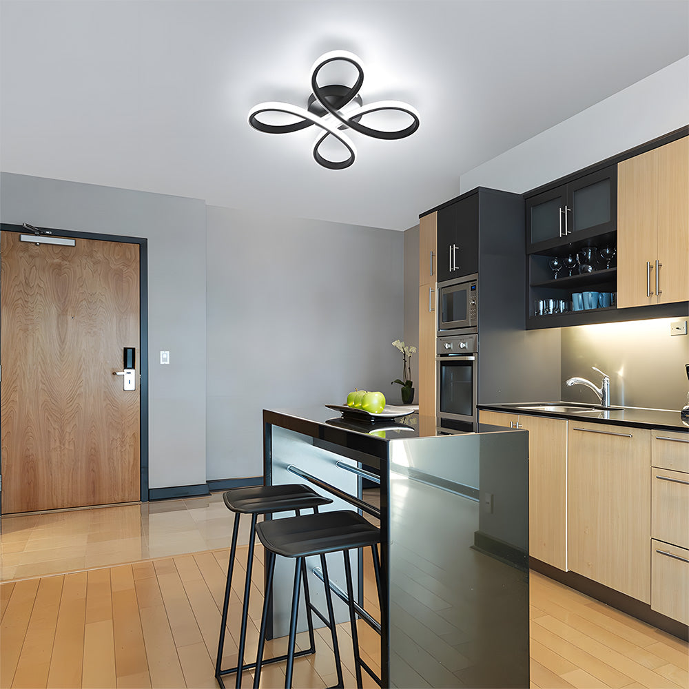 Lámpara de Techo LED Moderna de Hierro, 30W, 2400 Lúmenes, Ideal para Dormitorio y Sala de Estar, Diseño Elegante y Eficiente 4