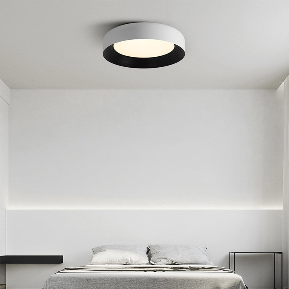 Lámpara de Techo LED Moderna de Metal, Montaje Empotrado, Luz de Techo Negra 0