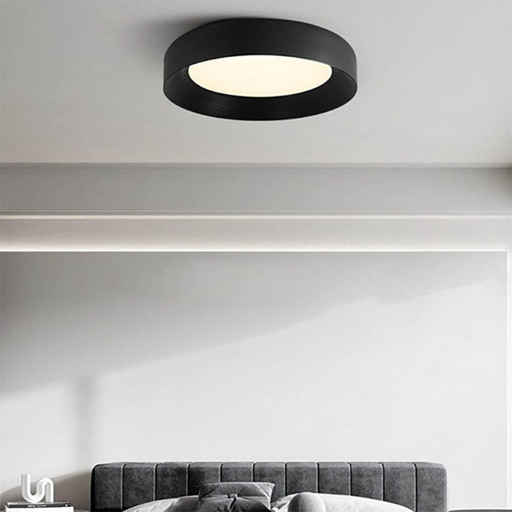 Lámpara de Techo LED Moderna de Metal, Montaje Empotrado, Luz de Techo Negra 6