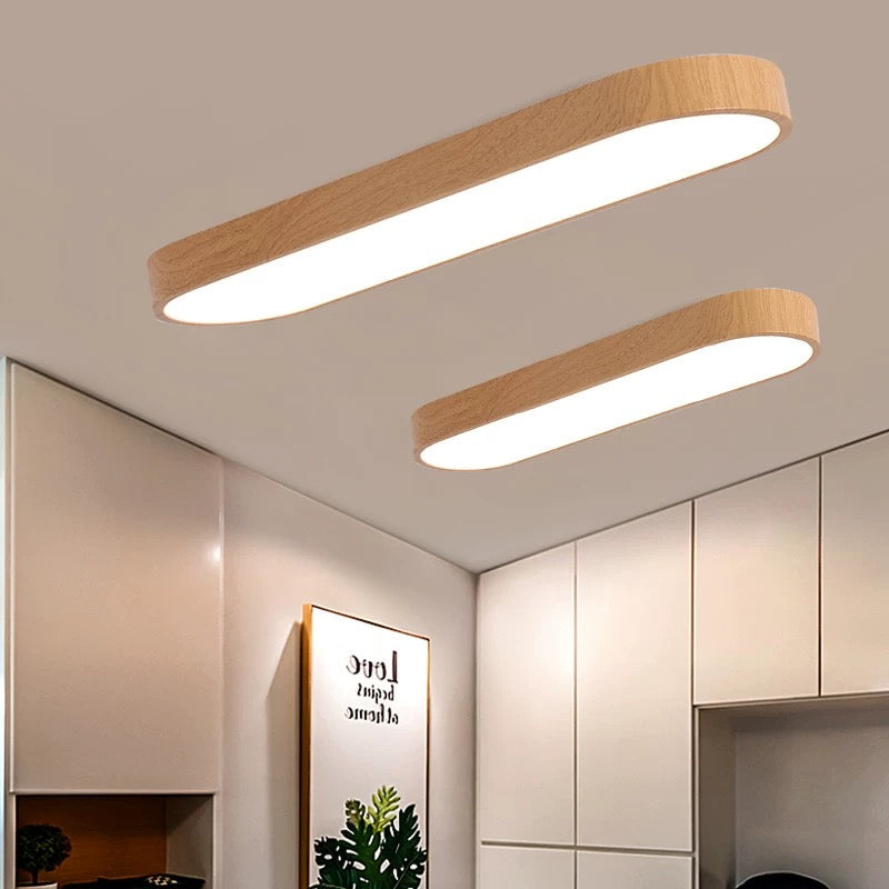Lámpara de Techo LED Ovalada de Acrílico con Brillo Ajustable para Salas y Dormitorios - Lámparas de Techo Modernas 1