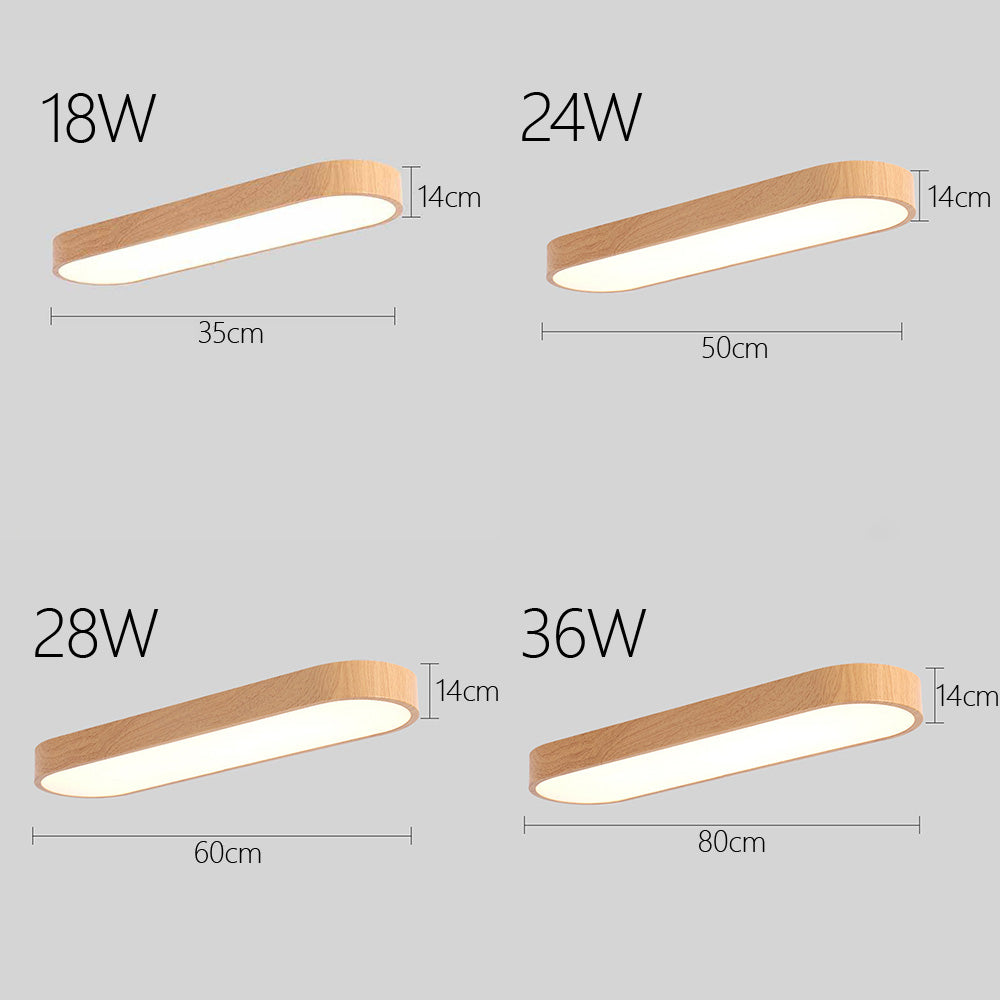 Lámpara de Techo LED Ovalada de Acrílico con Brillo Ajustable para Salas y Dormitorios - Lámparas de Techo Modernas 4