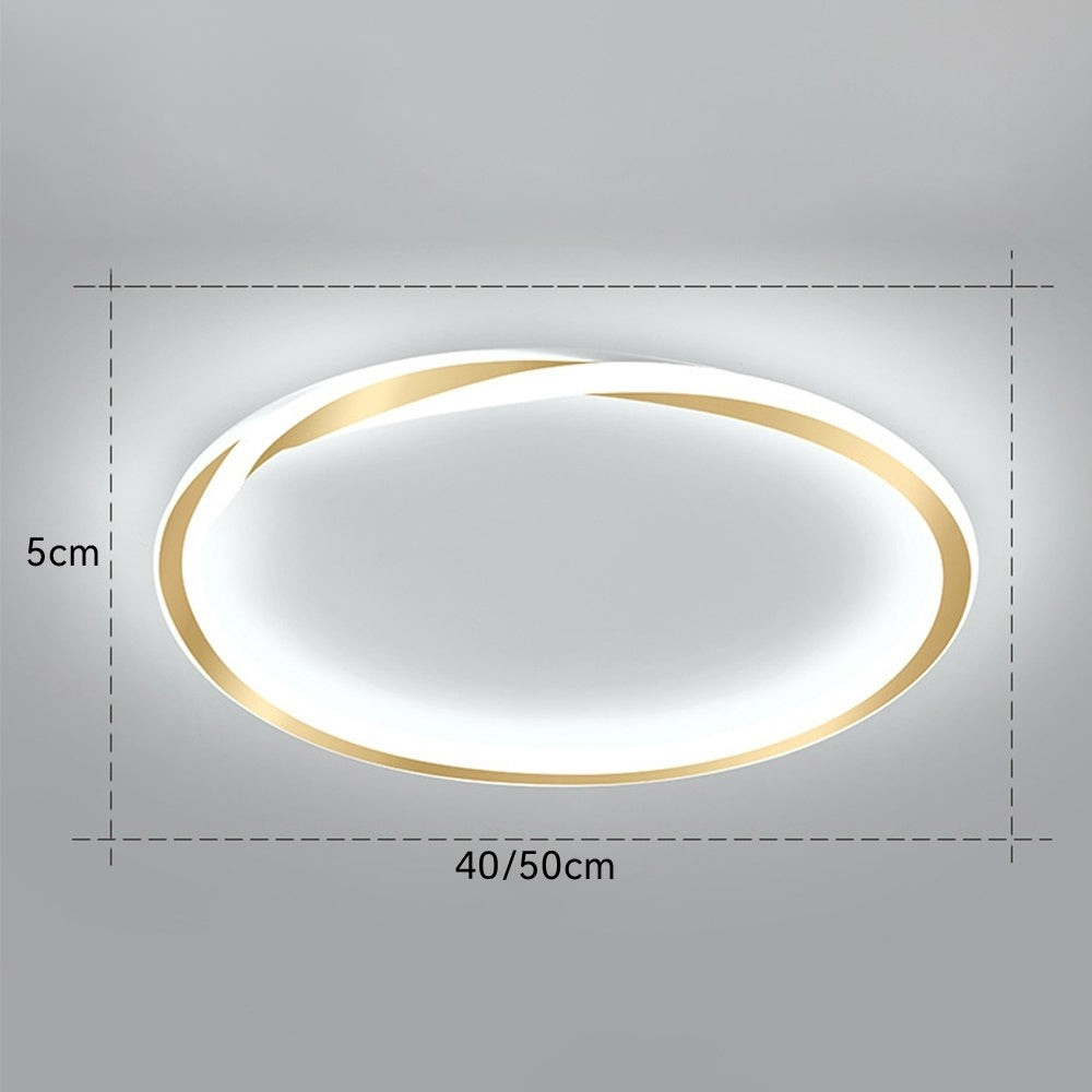 Alvyn - Lámpara de Techo LED Redonda Minimalista 40W - Iluminación Moderna para Dormitorio y Sala de Estar