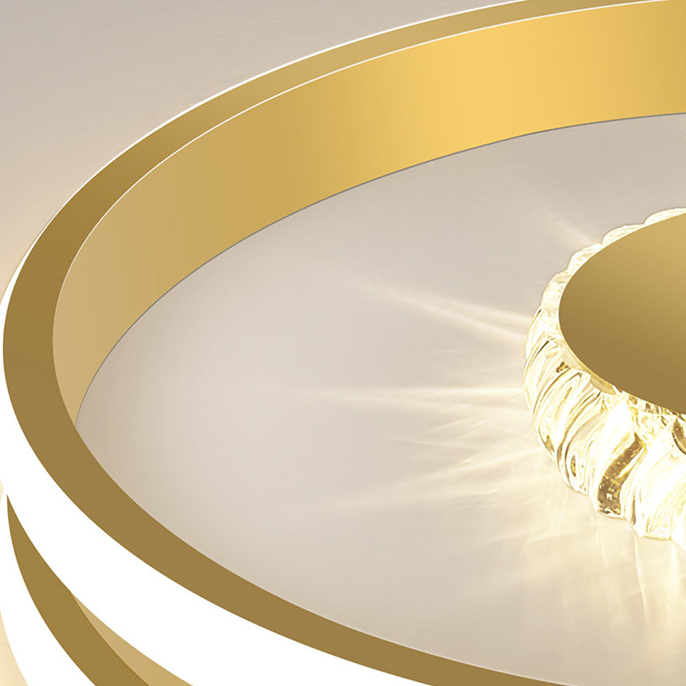 Lámpara de Techo LED de Cristal en Oro, Iluminación Moderna y Eficiente para Pasillo, 27W, Diseño Contemporáneo 7