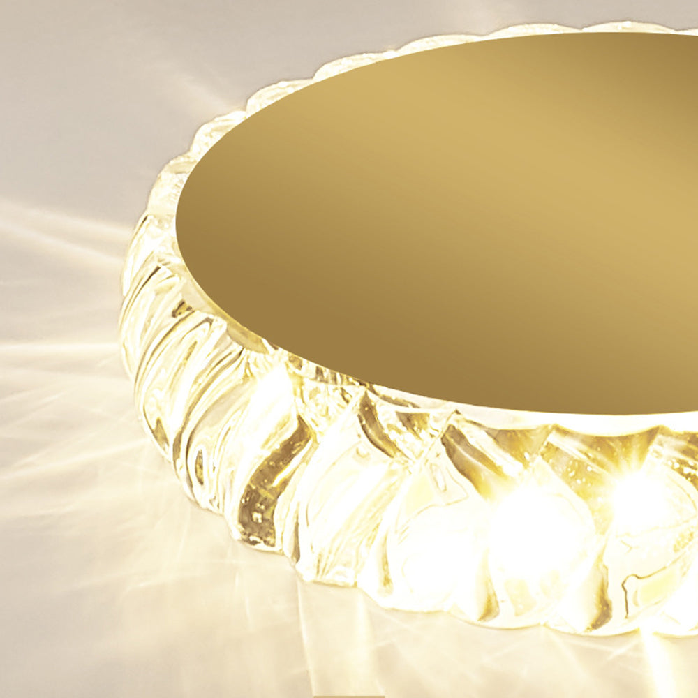 Lámpara de Techo LED de Cristal en Oro, Iluminación Moderna y Eficiente para Pasillo, 27W, Diseño Contemporáneo 8