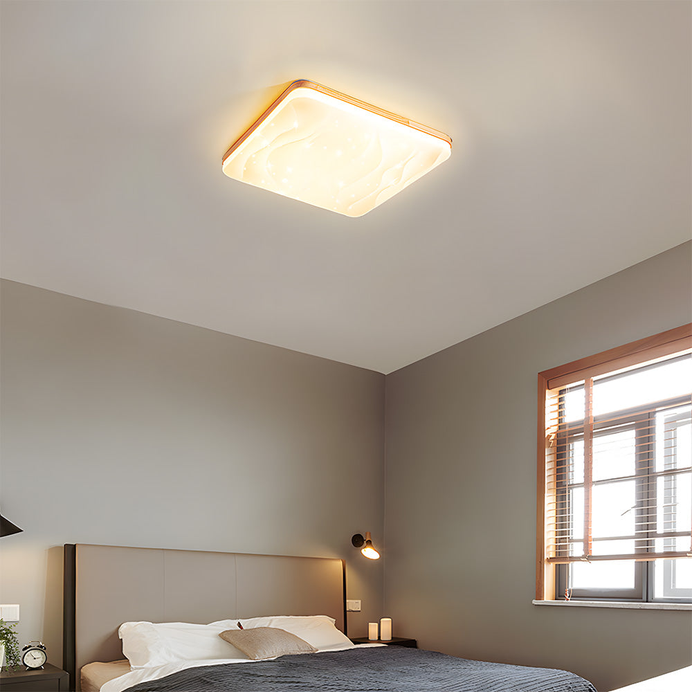 Lámpara de Techo LED de Madera Minimalista con Diseño Retro para Sala de Estar - Iluminación Eficiente y Acogedora 11