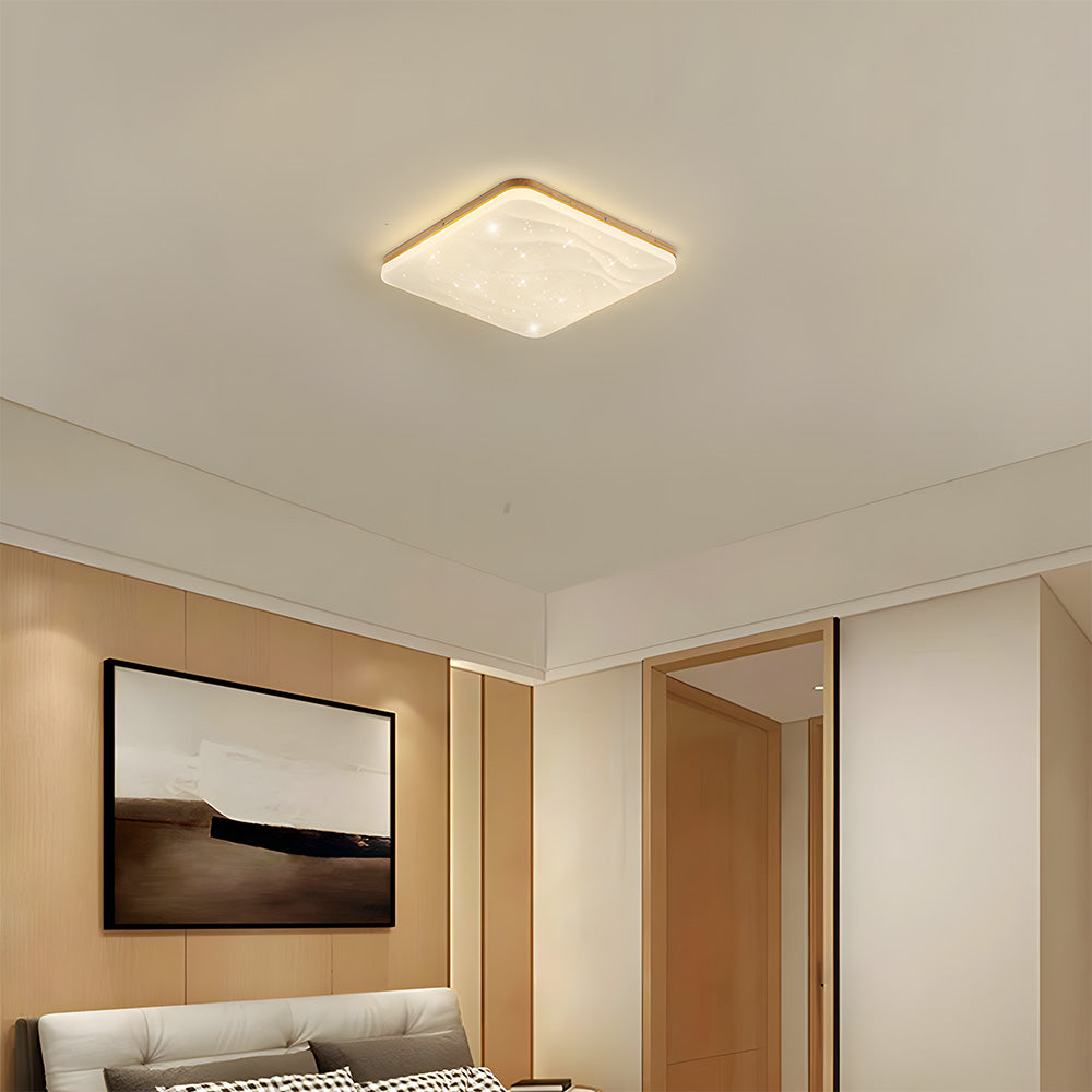 Lámpara de Techo LED de Madera Minimalista con Diseño Retro para Sala de Estar - Iluminación Eficiente y Acogedora 12