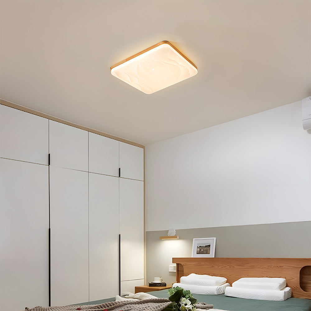 Lámpara de Techo LED de Madera Minimalista con Diseño Retro para Sala de Estar - Iluminación Eficiente y Acogedora 13