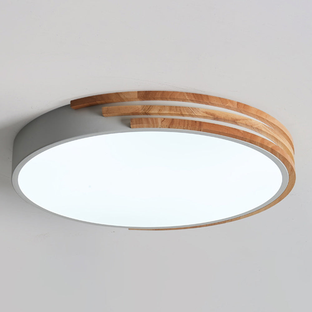 Lámpara de Techo LED de Madera Simple para Dormitorio – Iluminación Eficiente y Estilo Minimalista 1